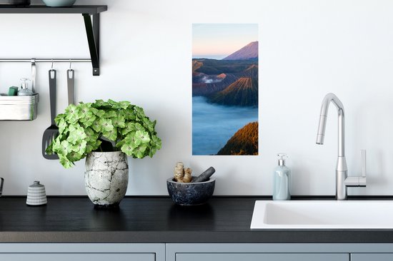 Poster Volcan - Nature - Brouillard - 20x40 cm