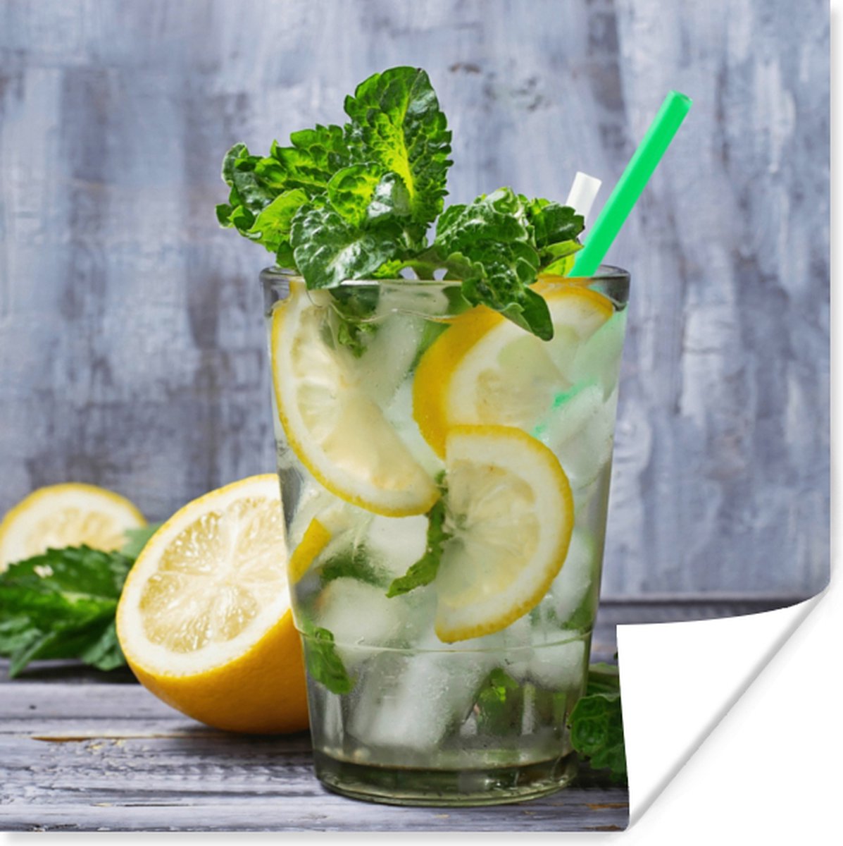 Poster Cocktail - Fruit - Kruiden - 75x75 cm