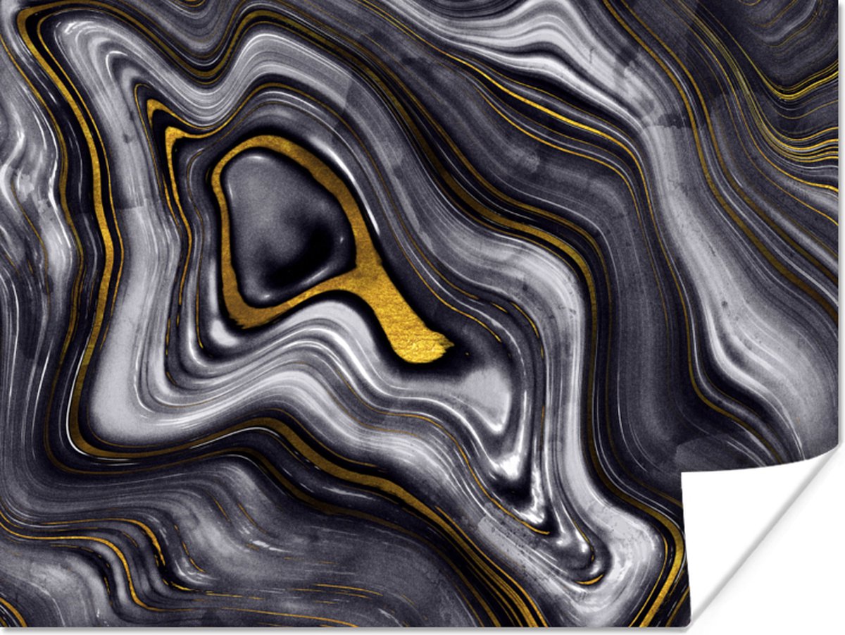 Poster Stenen - Agaat - Geode - Marmer - 80x60 cm