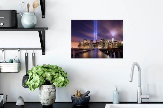 Affiche New York - Nuit - Ville - Water - 40x30 cm