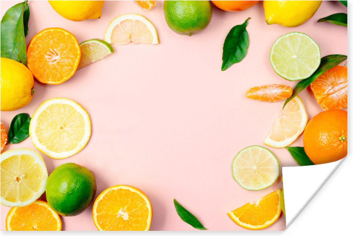 Poster Fruit - Citrus - Pastel - 120x80 cm