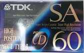 TDK SA60 High Position  type II High Quality Cassettebandje