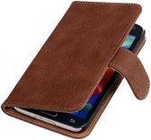Bark Bookstyle Wallet Case Hoesje Geschikt voor de Samsung Galaxy S5 G900F Bruin