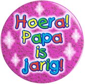 Hoera papa is Jarig Button, Verjaardag, Feest, Button, Vaderdag.