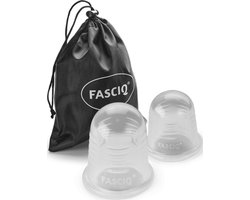 FASCIQ® Cupping Cup Small en Large - ø 5,5 cm en ø 7 cm - bindweefselmassage, fascia behandeling - huidverbetering - cupping set siliconen - massage tool