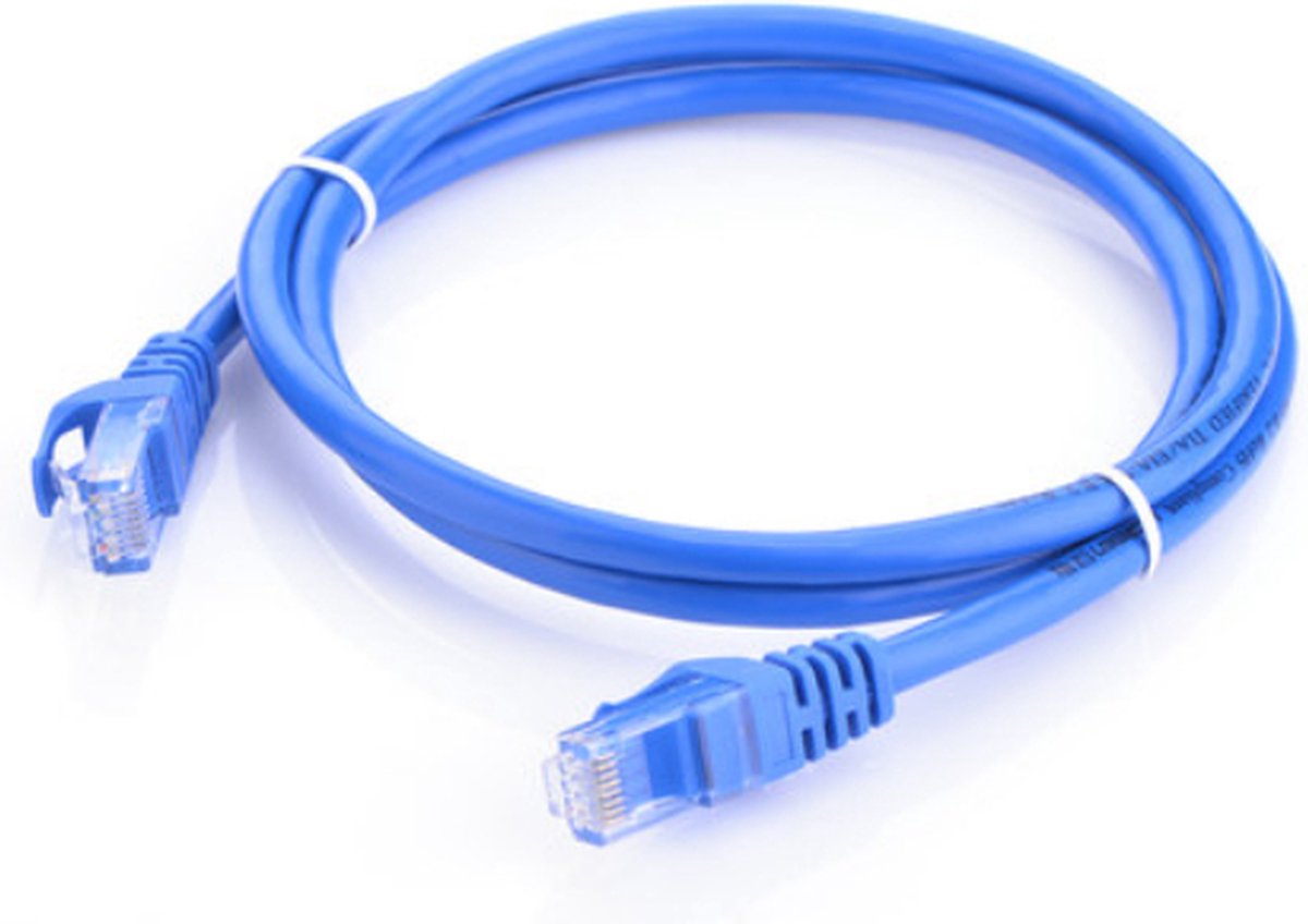 ValeDelucs Internetkabel 1 meter - CAT5e UTP Ethernet kabel RJ45 - Patchkabel LAN Cable Netwerkkabel - Blauw