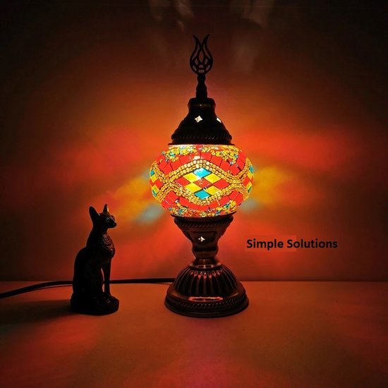 Tip: Handgemaakte Turkse Mozaïek lamp - Veranda - Tuin - Oosterse LED -  Kinderkamer -... | bol.com