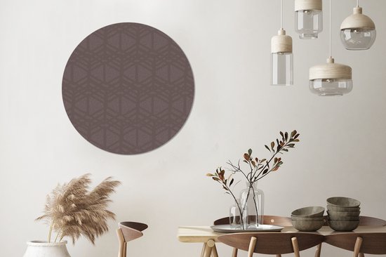 WallCircle - Wall Circle - Wall Circle Indoor - Motifs - Ligne - Violet - 90x90 cm - Décoration murale - Peintures Ronds