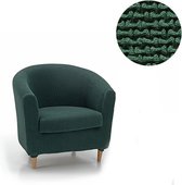Ronde fauteuilhoes Milan 70-80cm breed groen | Fauteuil hoes