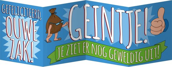wenskaart Gefeliciteerd, ouwe zak! 16 x 12,5 cm | bol.com