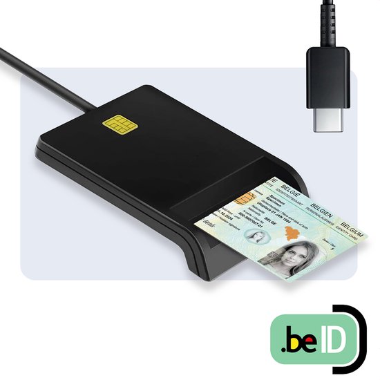Lecteur de carte eID USB-C België - Mac & Windows - Carte d'identité belge  - Lecteur... | bol.com