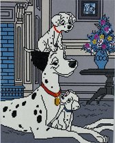 Crystal Art kit Disney 101 Dalmations: Pongo and Pups (full) 40 x 50 cm