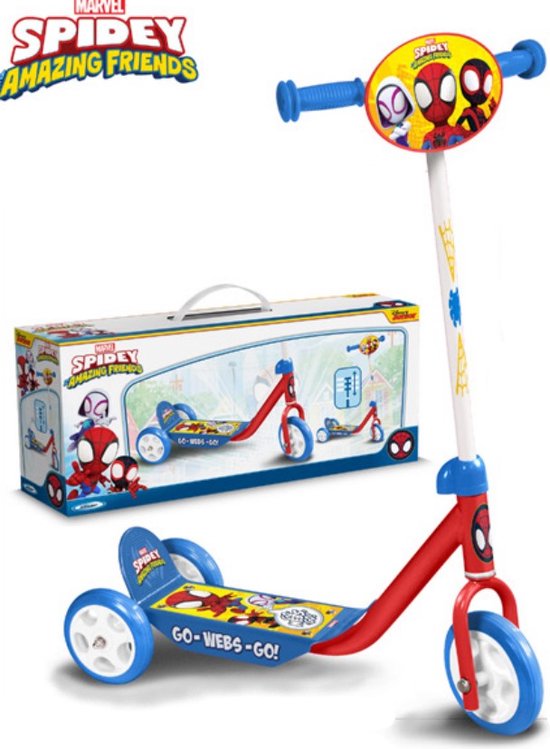 Trotinette 3 roues spiderman, jeux exterieurs et sports