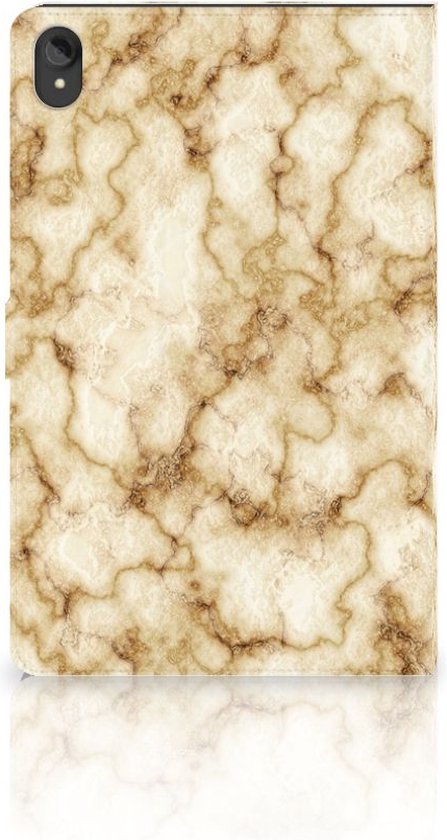 Protège-livre pour tablette Lenovo Tab P11 | Boîtier P11 Plus avec marbre standard Goud