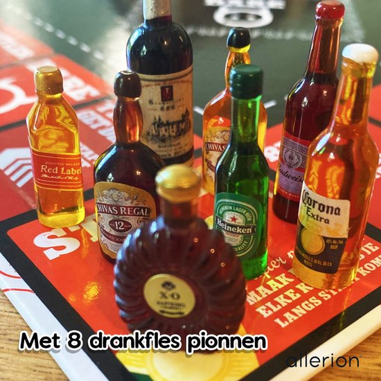 Thumbnail van een extra afbeelding van het spel Allerion Drunkopoly – Time to get Drunk – Drankspel Monopoly – Bordspel – 8 Personen – Inclusief Cocktail Speelkaarten