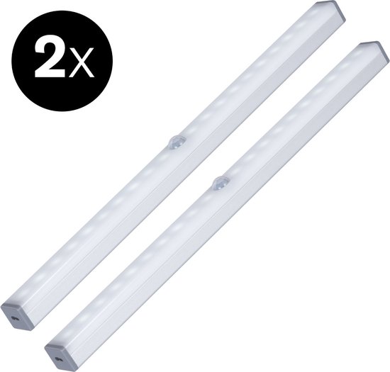 2x Lampe LED Sinji Motion Sensor - Éclairage d'armoire sur batterie - 29,7 cm