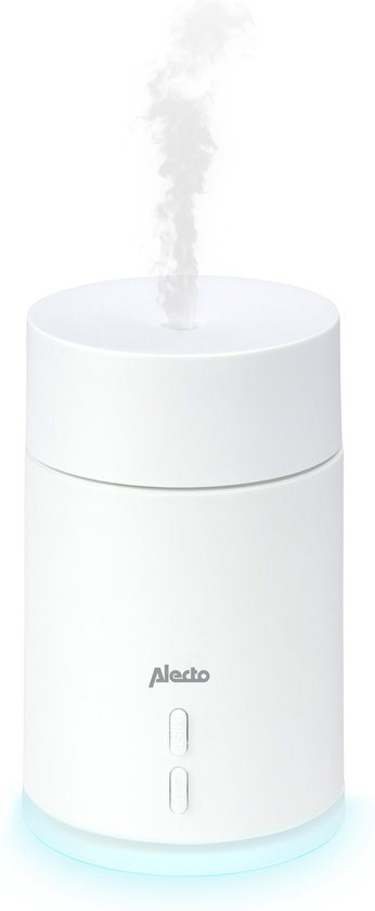 Alecto Luchtbevochtiger met Aromatherapie - 80 ml - Nachtlampje - Stil Ontwerp - Humidifier voor Baby en Kinderkamer - BC-24