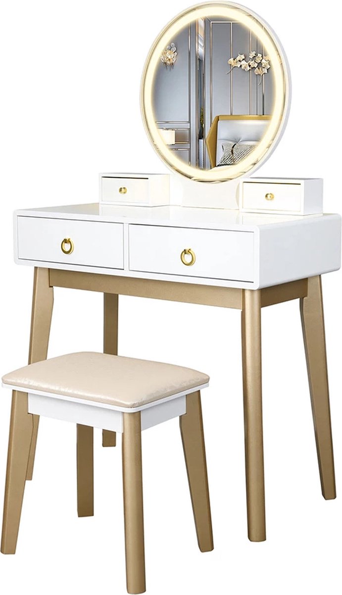 lichte luxe kaptafel make-up ijdelheid met verlichting, 3