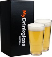 MyDrinkglass Bierglazen Amsterdam | Bierglazen Plastic | 2 Stuks | Camping Glazen | Zero Waste | Herbruikbaar | Onbreekbare Bierglas | 300 ml |