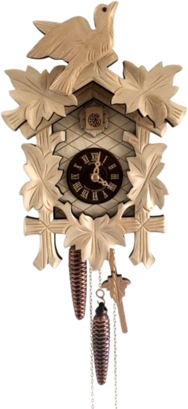 Schneider koekoeksklok 70/9 Naturel - vogel - 1 daags uurwerk - 23 cm hoog