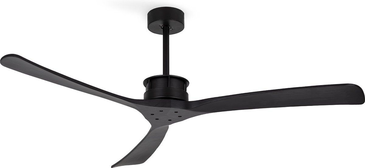 CREATE WIND LARGE DC - Plafondventilator XL Ø152 cm - 40W Ultrastille - 6 snelheden - Timer - Zwart