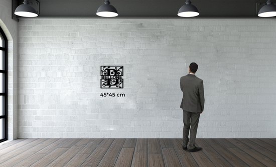 Décoration murale | Personnalisé / Personnalisé | Métal - Art mural | Décoration murale | Salle de séjour |d'or| 90x90cm