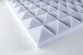 Isowen Melamine Geluidsisolatieplaten - Studio Piramide Melamineschuim - 120 x 60 x 5 cm - Zelfklevend - Brandveilig - Lichtgrijs