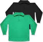 Duo Pack Jongens Sweatshirt Zwart / Groen