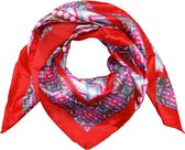 Hoofdsjaal - Satijnen Haar Sjaal - Festival Look - Vierkante Sjaal - Fantasie - Zomer Sjaal - Haarband - Multi/Roze