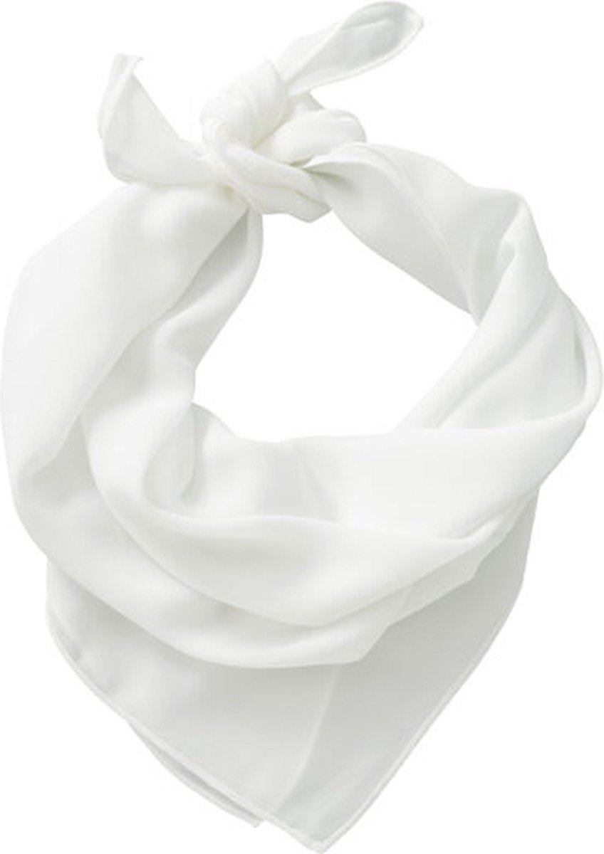 Sjaaltje voor Vrouwen - Ivory Chiffon - Wit - 70 cm x 70 cm
