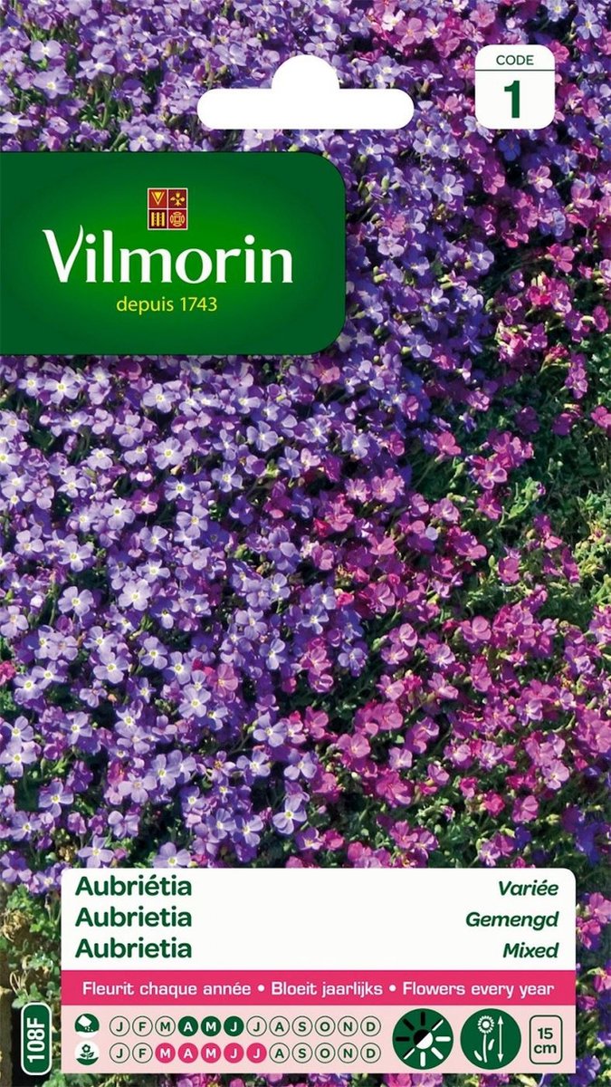Vilmorin- Aubrietia- Gemengd- V108