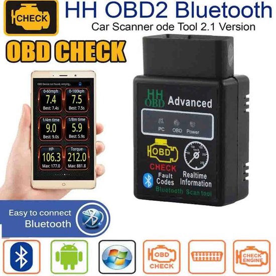 IGOODS OBD2 scanner bluetooth - Mini ELM327 - V2.1 Bluetooth- HH OBD - OBDII  - lecture