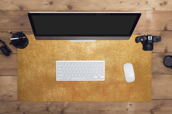 Tapis de souris XXL - Sous-main - Tapis de bureau - Fer - Rouille - Or - Métal - Luxe - 90x45 cm - Tapis de souris XXL