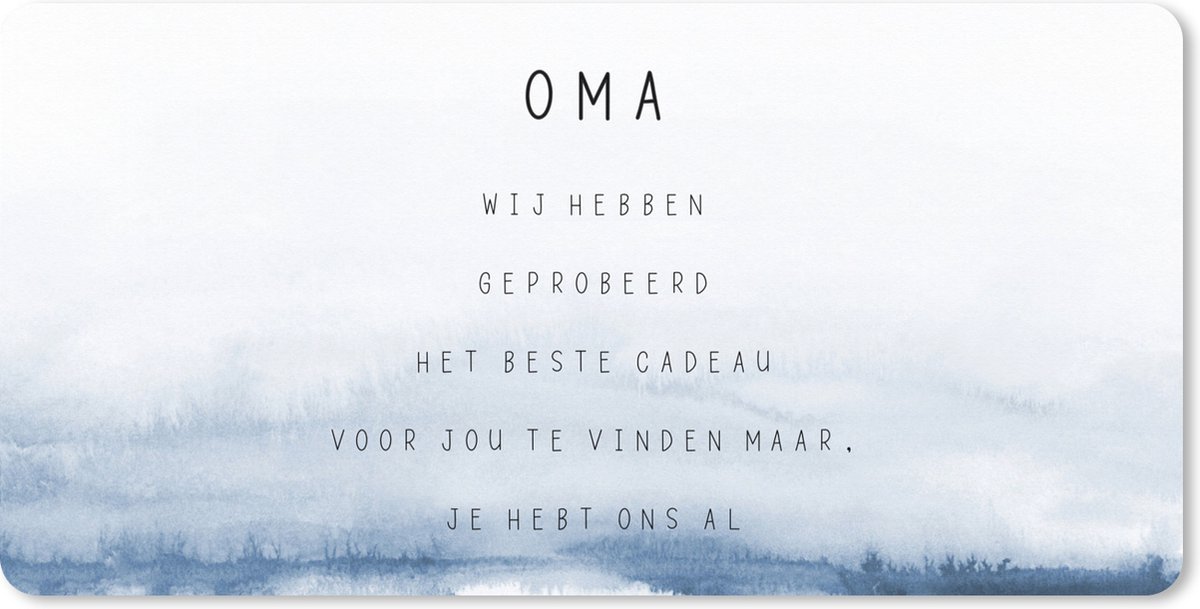 Muismat XXL 90x45 cm - Bureau onderlegger - Bureau mat Oma je hebt ons al - Spreuken - Quotes - Oma - Bureaumat - Gaming mousepad xl - Bureaulegger groot - Computer deskmat