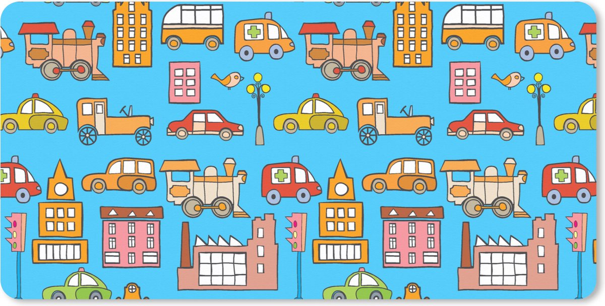 Muismat XXL 80x40 cm - Bureau onderlegger - Bureau mat Patronen - Auto - Huis - Bureaumat - Gaming mousepad xl - Bureaulegger groot - Computer deskmat
