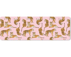 Muismat XXL 90x30 cm - Bureau onderlegger - Bureau mat Patroon - Tiger - Dieren - Bureaumat - Gaming mousepad xl - Bureaulegger groot - Computer deskmat