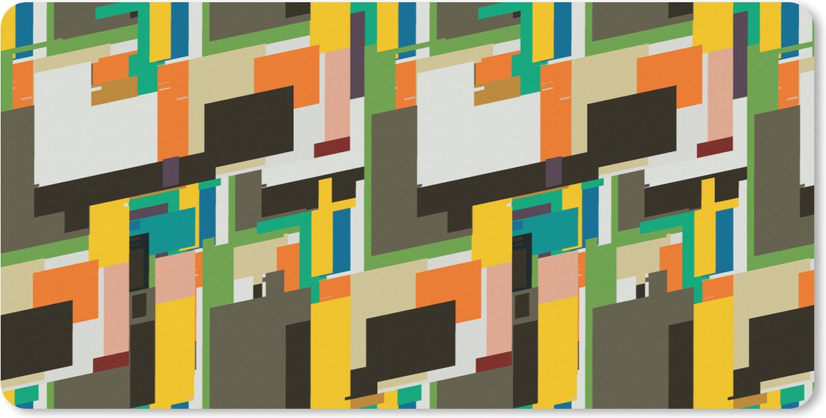 Muismat XXL 80x40 cm - Bureau onderlegger - Bureau mat Geometrisch - Patronen - Abstract - Bureaumat - Gaming mousepad xl - Bureaulegger groot - Computer deskmat