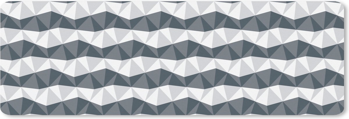 Muismat XXL 90x30 cm - Bureau onderlegger - Bureau mat Zebra - Geometrie - Patronen - Bureaumat - Gaming mousepad xl - Bureaulegger groot - Computer deskmat
