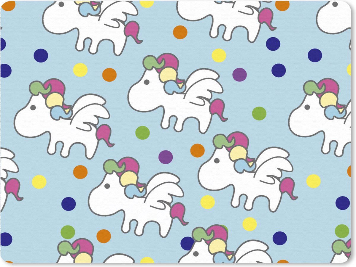 Muismat XXL 80x60 cm - Bureau onderlegger - Bureau mat Unicorn - Patronen - Kind - Bureaumat - Gaming mousepad xl - Bureaulegger groot - Computer deskmat