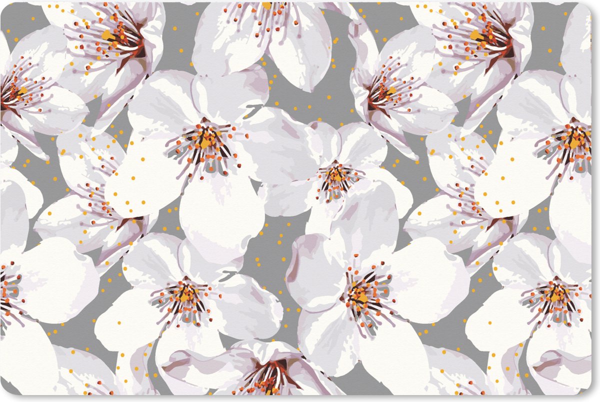 Muismat XXL 90x60 cm - Bureau onderlegger - Bureau mat Bloemen - Sakura - Patronen - Bureaumat - Gaming mousepad xl - Bureaulegger groot - Computer deskmat