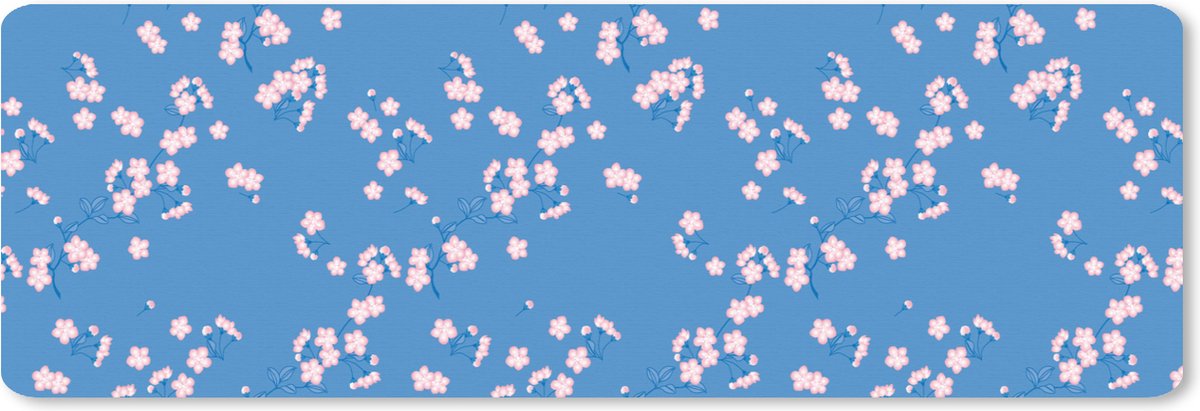Muismat XXL 90x30 cm - Bureau onderlegger - Bureau mat Patronen - Sakura - Bloemen - Bureaumat - Gaming mousepad xl - Bureaulegger groot - Computer deskmat