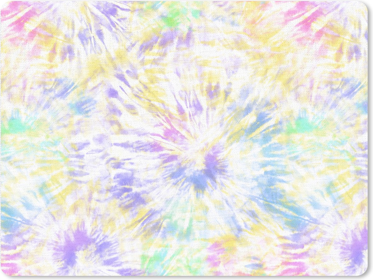 Muismat XXL 80x60 cm - Bureau onderlegger - Bureau mat Zomer - Patronen - Regenboog - Tie dye - Bureaumat - Gaming mousepad xl - Bureaulegger groot - Computer deskmat