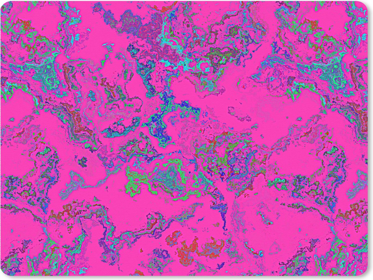 Muismat XXL 80x60 cm - Bureau onderlegger - Bureau mat Marmer - Neon - Verf - Patronen - Bureaumat - Gaming mousepad xl - Bureaulegger groot - Computer deskmat