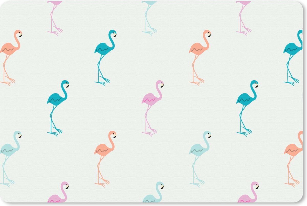 Muismat XXL 120x80 cm - Bureau onderlegger - Bureau mat Patronen - Jungle - Flamingo - Pastel - Bureaumat - Gaming mousepad xl - Bureaulegger groot - Computer deskmat