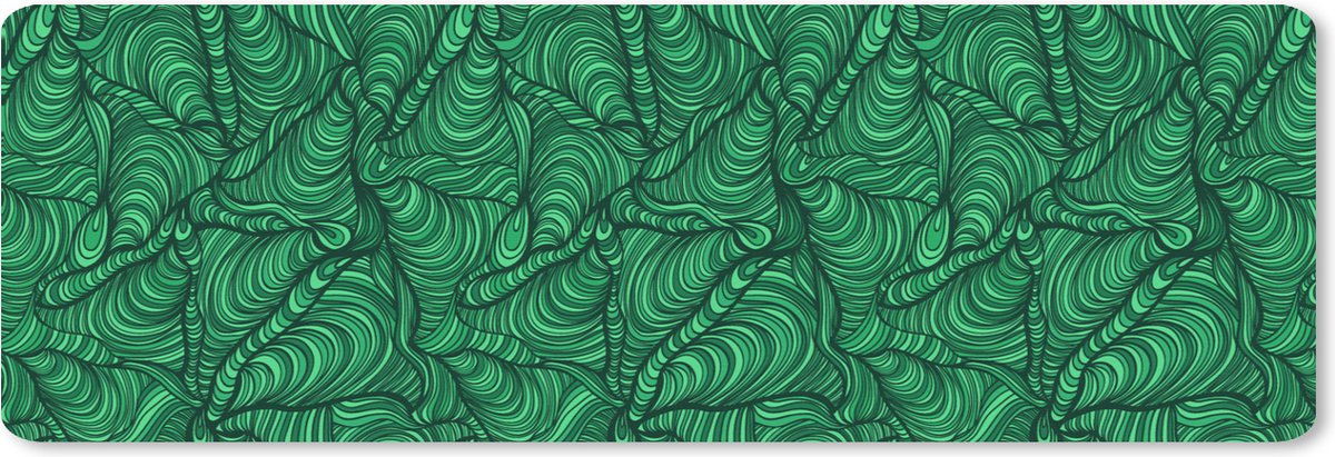 Muismat XXL 90x30 cm - Bureau onderlegger - Bureau mat Groen - Patroon - Zomer - Bureaumat - Gaming mousepad xl - Bureaulegger groot - Computer deskmat