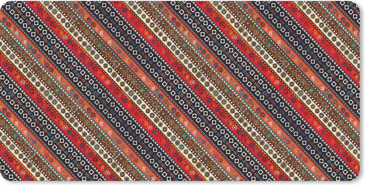 Muismat XXL 120x60 cm - Bureau onderlegger - Bureau mat Afrika - Patronen - Abstract - Bureaumat - Gaming mousepad xl - Bureaulegger groot - Computer deskmat