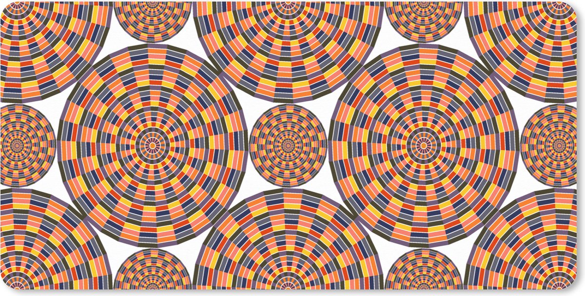 Muismat XXL 100x50 cm - Bureau onderlegger - Bureau mat Mandala - Mexico - Patroon - Bureaumat - Gaming mousepad xl - Bureaulegger groot - Computer deskmat