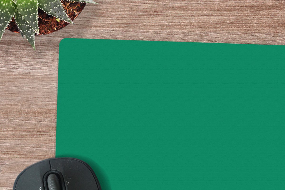 Muismat xxl - Gaming muismat - Groen - Effen - Bureau onderlegger - Muismat groot - 90x30 cm - Mousepad