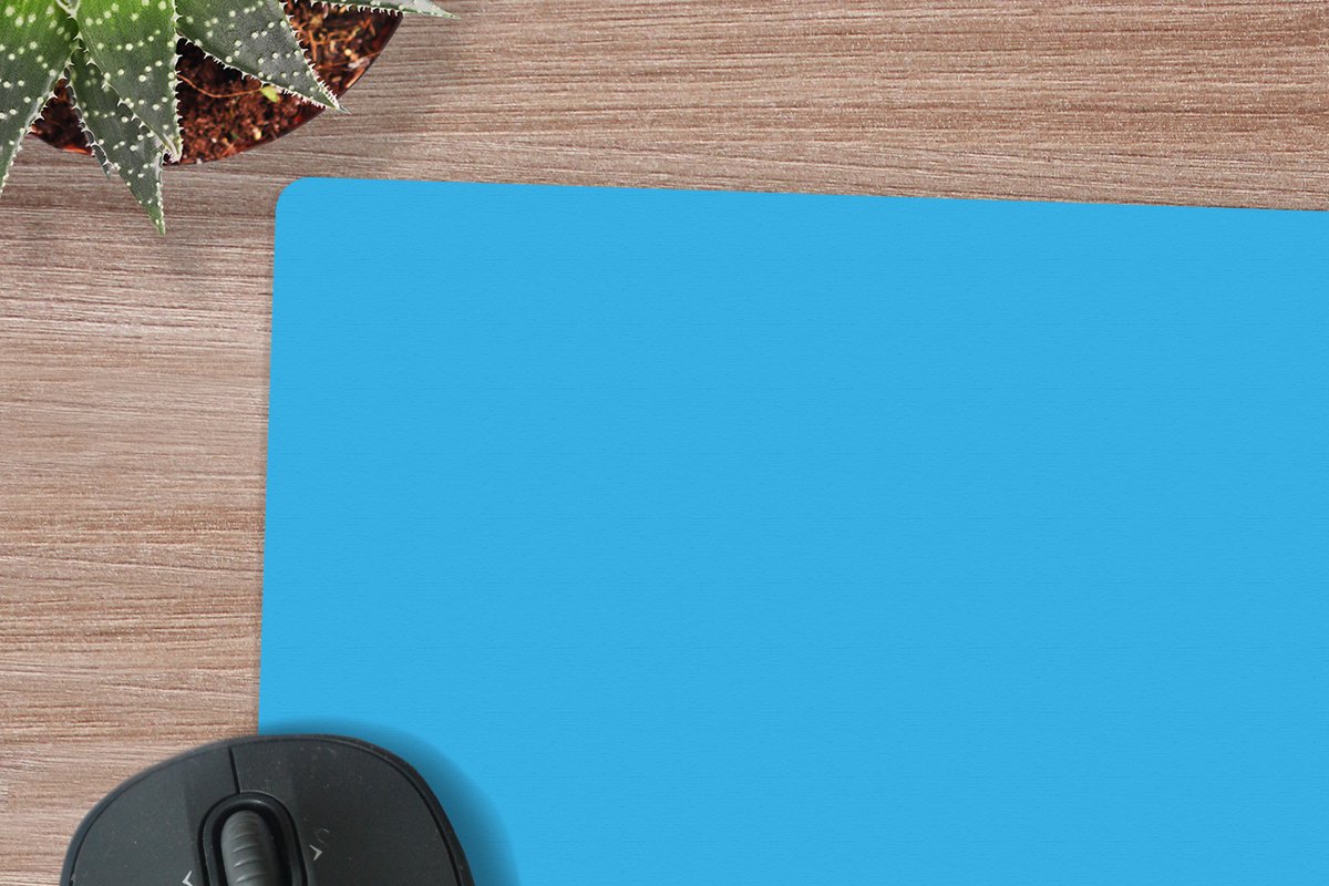 Gaming muismat - Mousepad - Blauw - Effen - Bureau onderlegger - Gamen muismat - 40x40 cm - Muismat xxl