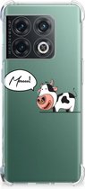 Silicone Back Case OnePlus 10 Pro Telefoonhoesje  met doorzichtige rand Cow